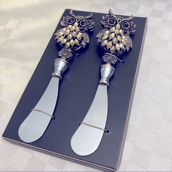 New Owl napkin holder set of 4 and 2 butter knife - Picture 6 of 8